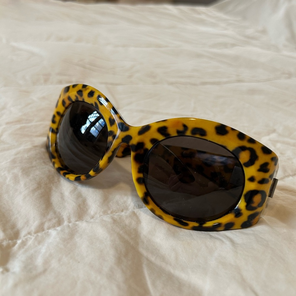 Balenciaga Leopard Print Sunglasses